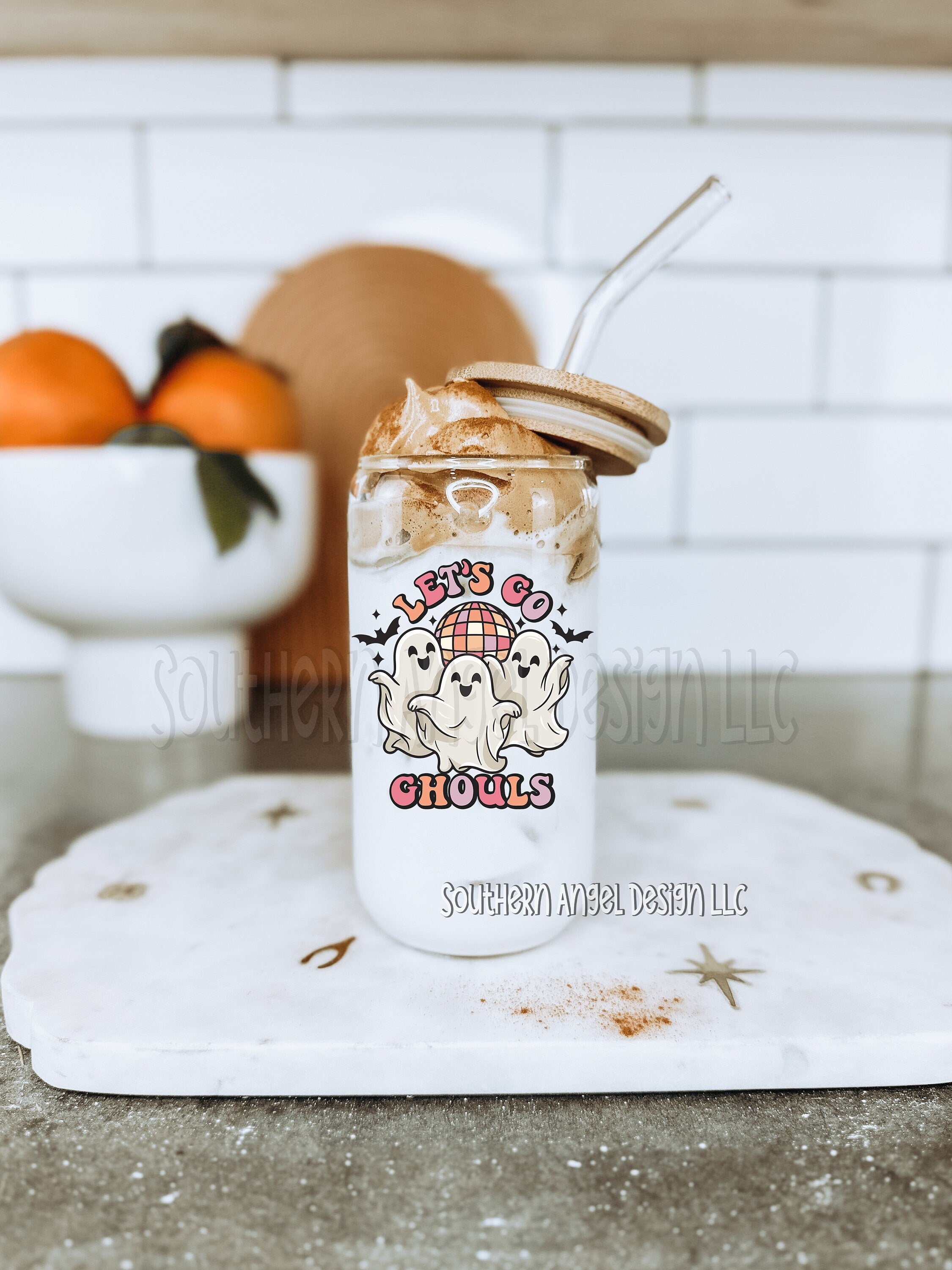 Let's Go Ghouls Ice Coffee Cup - cutandcropped